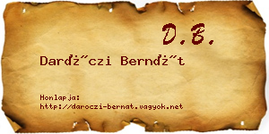 Daróczi Bernát névjegykártya